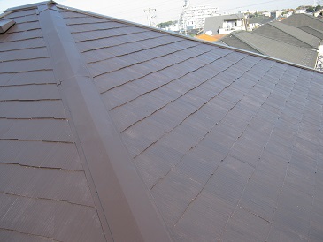 遮熱塗装後の屋根